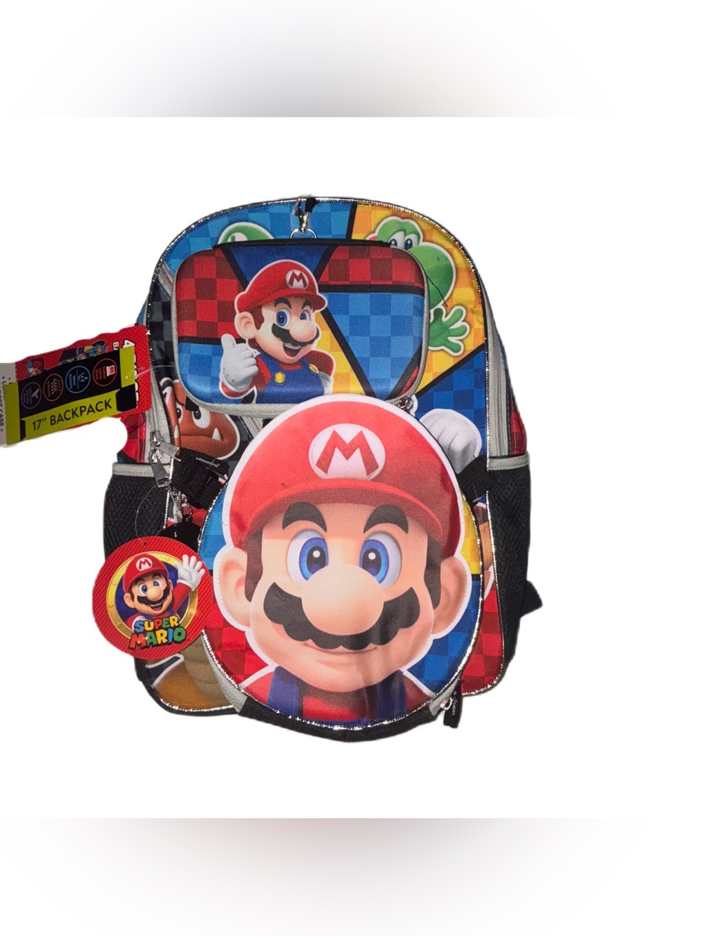 17 inch Mario Backpack 4 piece set